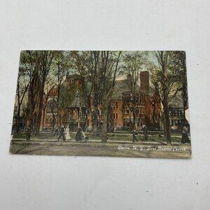 Vintage Elmira New York Postcard first Baptist church in Unposted NY 20s 30s‎